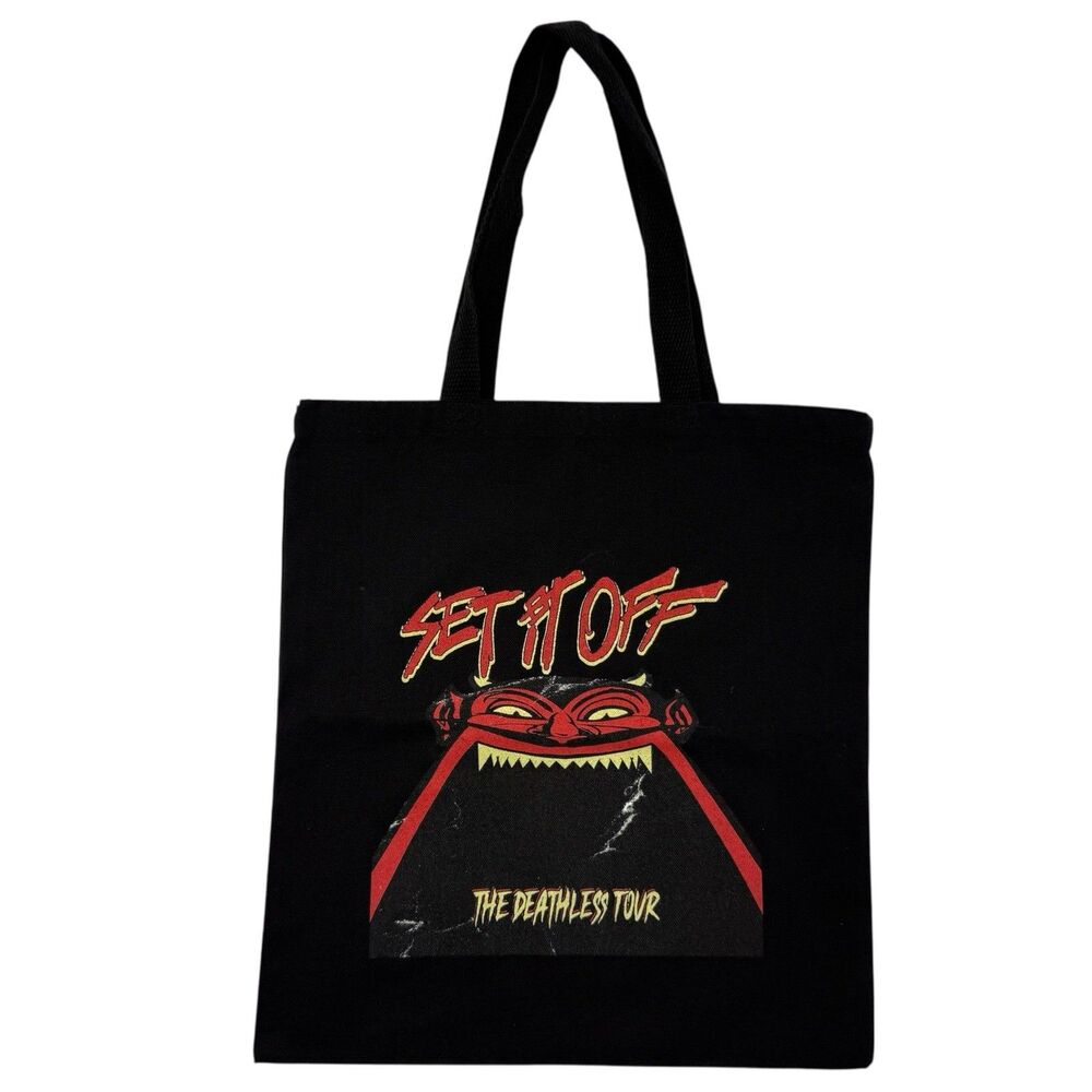 Set It Off Tour Deathless Band Black Tote Bag
